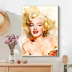 Marilyn Monroe акварельная картина на холсте, Классическая настенная фигурка, настенное украшение, картина, квадраты, домашний декор