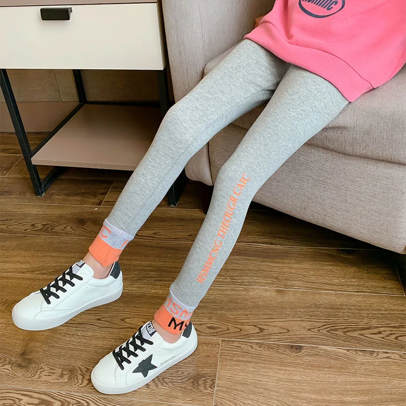 Children Autumn Pants Letter Kids Yoga Girls Skinny Pencil Pants Autumn Leggings Winter Trousers Sport Bottom Children Clothes