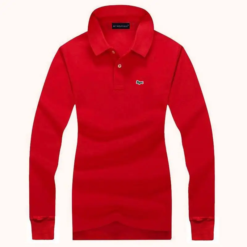 Модные новые женские рубашки поло повседневные однотонные лацканы с вышивкой и