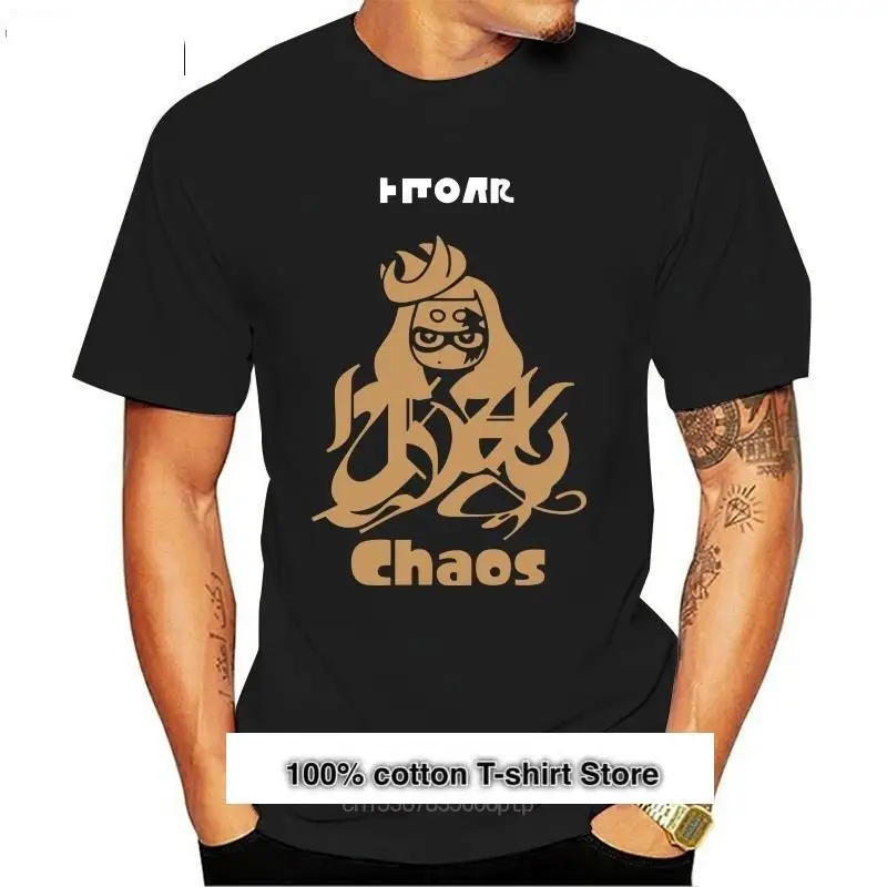 

Chaos-Camiseta de Splatoon 2 para hombre, camisa negra con estampado especial personalizado, Splatocalypse Splatfest no oficial