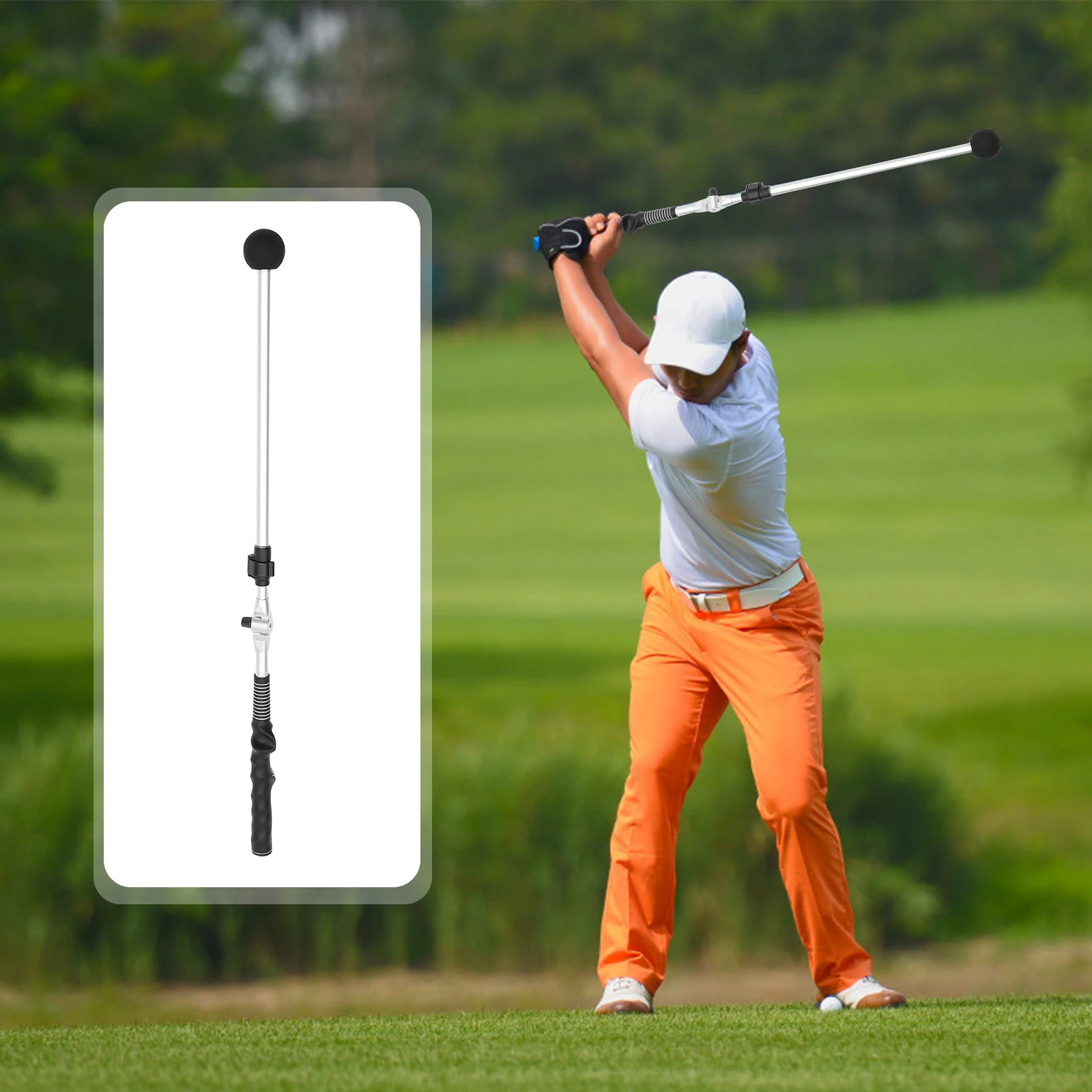 

1pc Golf Swing Training Stick Adjustable Folding Golf Swing Training Stick Practices Stick