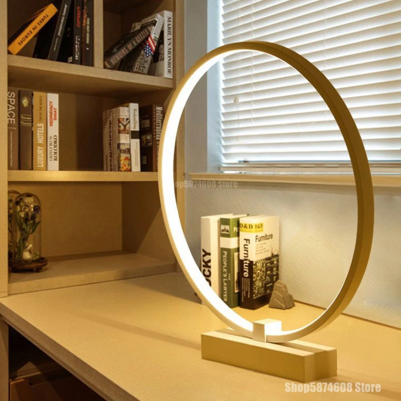 Современные круглые настольные лампы для гостиной спальни настольная лампа