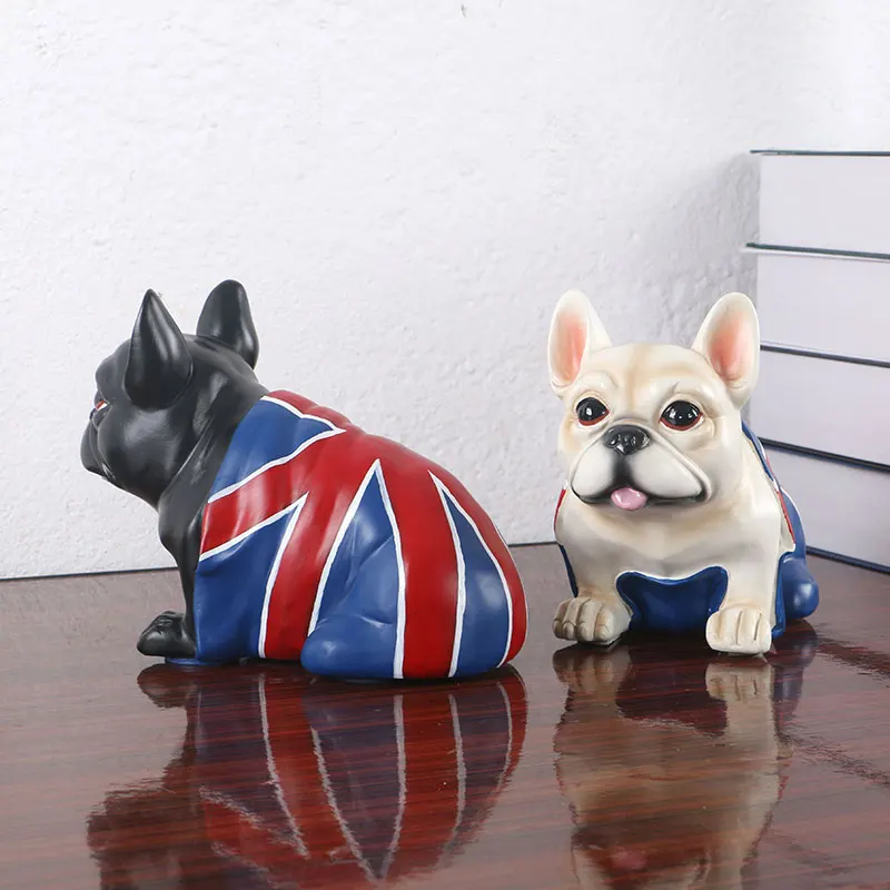 Креативный британский Бульдог Художественная Скульптура LUCKY DOG Статуэтка Статуя