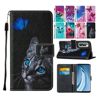 fashion cat phone case for oppo realme 5 c3 6i a7 a5s a12 vivo y17 y15 y12 y11 y3 u10 flip leather stand book etui