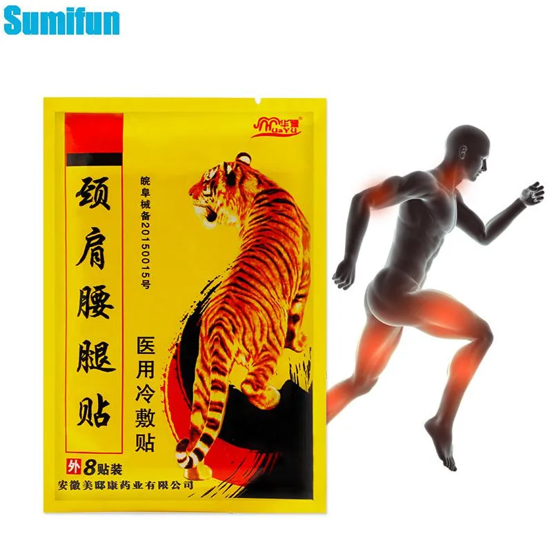 

8Pcs/bag Tiger Balm Patch for Joint Shoulder Back Rheumatism Pain Herbal Balm Medical Plasters Capsicum Patch Pain Relief Patch