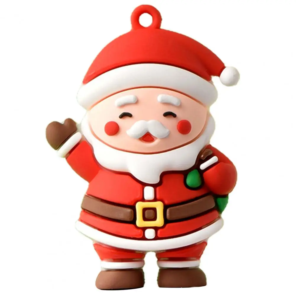 

Widely Applied Useful Christmas Soft Glue Cartoon Doll Keychain Accessory Santa Pendant Santa Image for Desktop