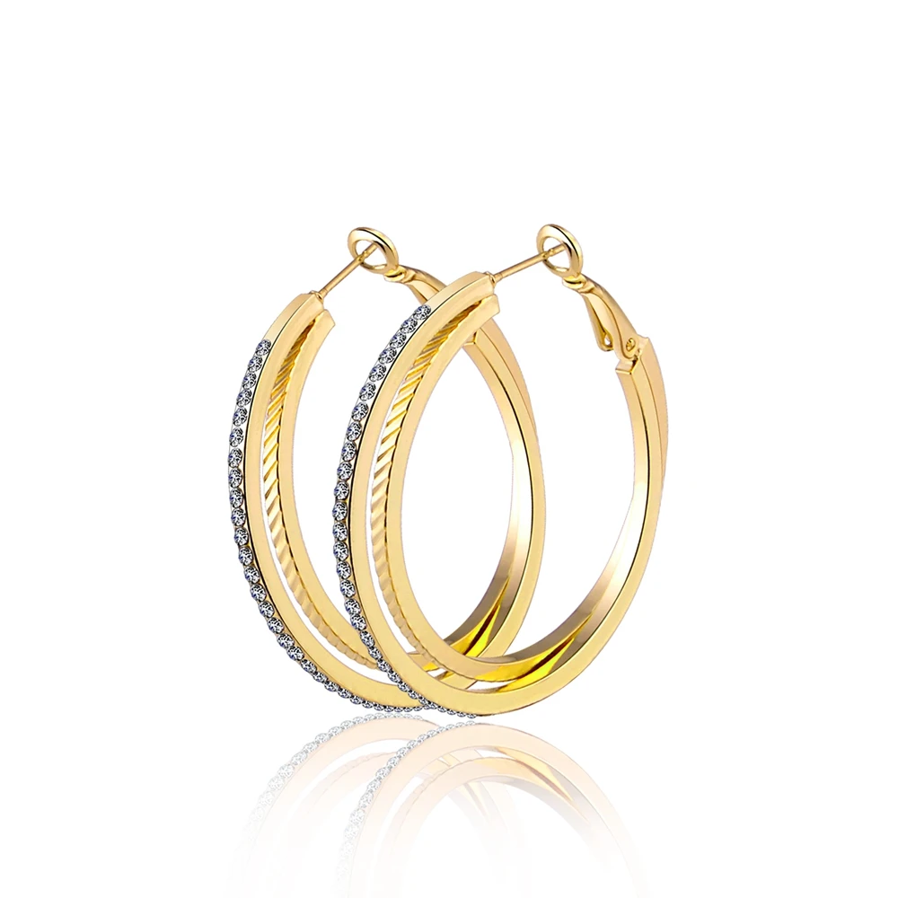 Новые модные серьги капельки с золотым покрытием CZ большие круглые для женщин