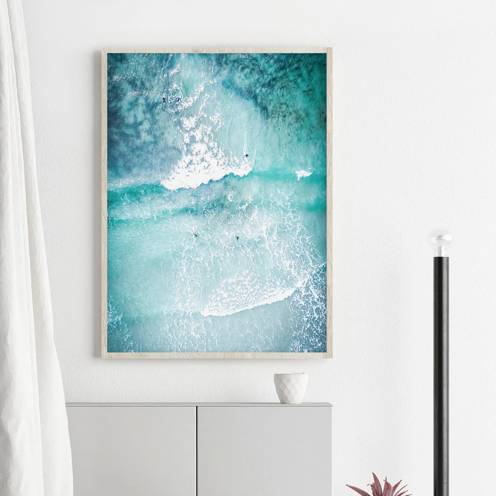 Плакаты и принты океанских волн в скандинавском стиле современная настенная