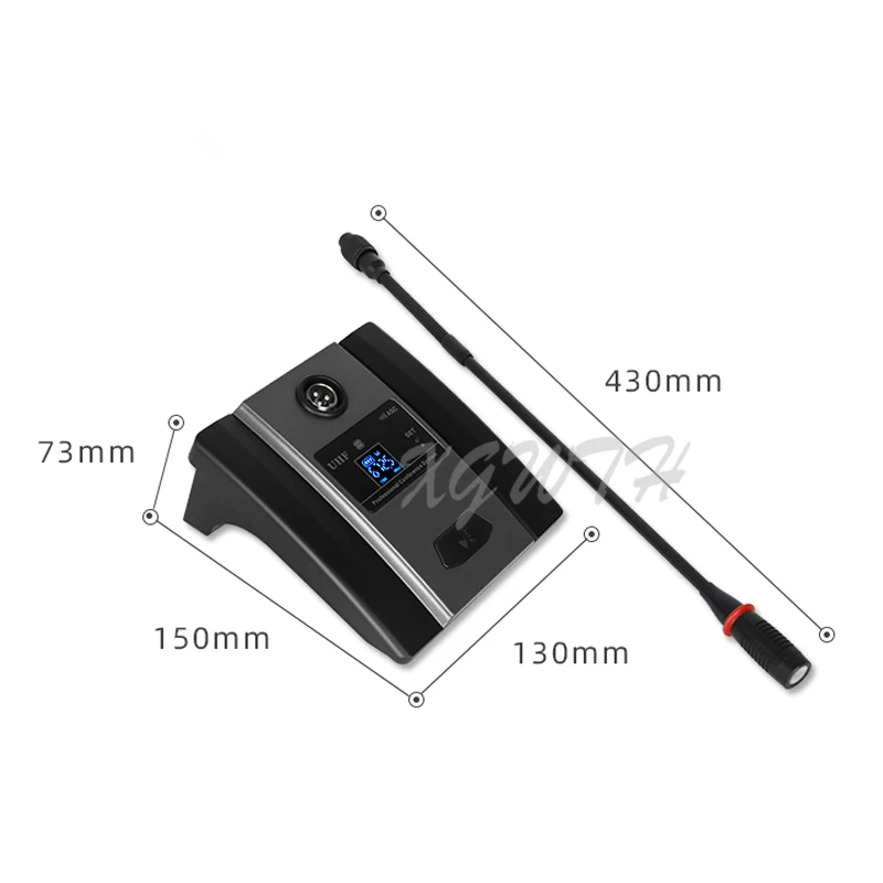 구매 UHF 무선 마이크 시스템 카디오이드 회의 콘덴서 테이블 구즈넥 데스크탑 마이크 음성 학교 교실 회의실