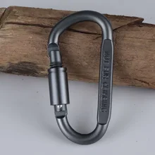 Survival D-ring Locking Carabiner Clip Set Screw Lock Hanging Hook Buckle Karabiner Camping Climbing Equipment