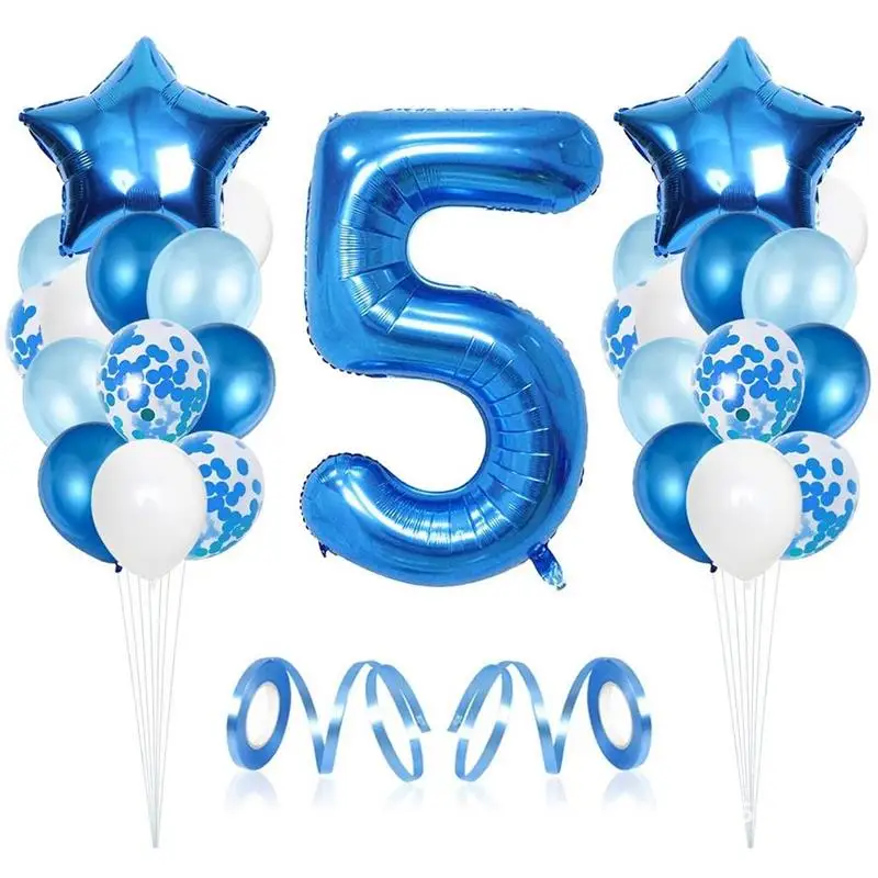 

Birthday Balloon Set Foil Balloon 1-8 Years Old Balloon Set Party Decoration