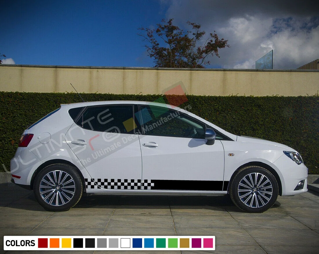 

For x2 Decal sticker Stripe kit Seat Ibiza graphic mirror sport hybrid body turbo