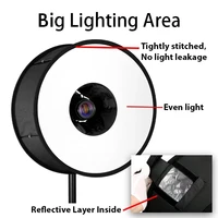 portable camera round softbox reflector foldable for portrait product photography suit for most cameras fku66