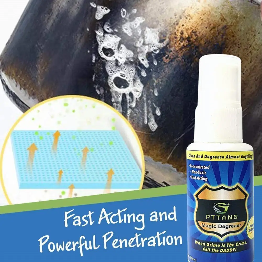 

100ml Grease Degreaser Cleaner Spray Household Bathroom Degreaser Kitchen Cleaning Tools Oil Cleaner Dirt V3b5
