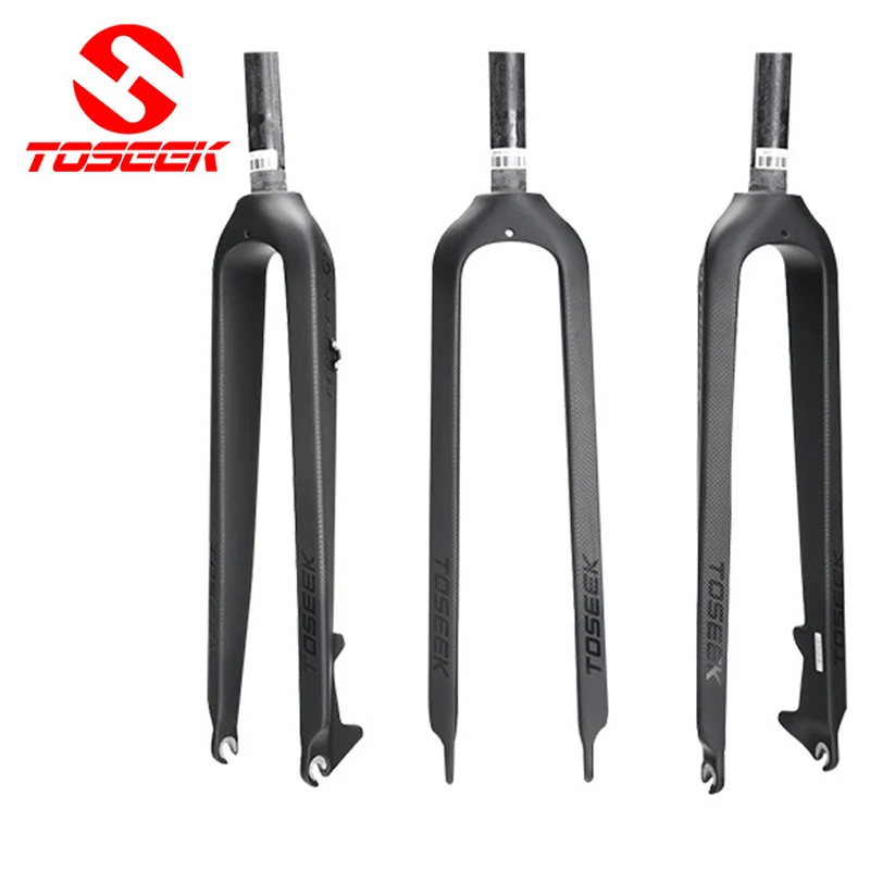 Вилка для горного велосипеда TOSEEK твердая дисковая тормоза из углеродного