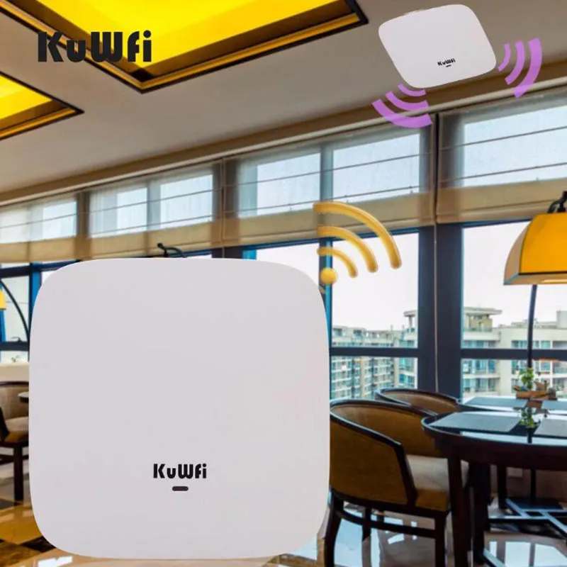 KuWFi 300 Мбит / с Wi-Fi потолочный беспроводной маршрутизатор AP 802.11b g n точка доступа 4