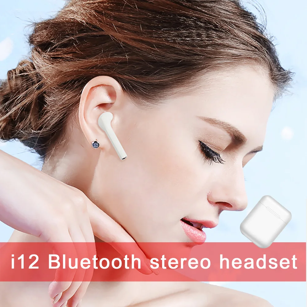 I12 tws Сенсорное Беспроводное управление Bluetooth 5,0 smart Touch 3D гарнитура сабвуфер TWS гарнитура для всех bluetooth-устройств наушники