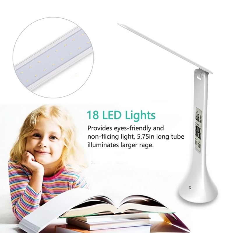 Светодиодный настольный светильник складной с регулируемой яркостью сенсорный