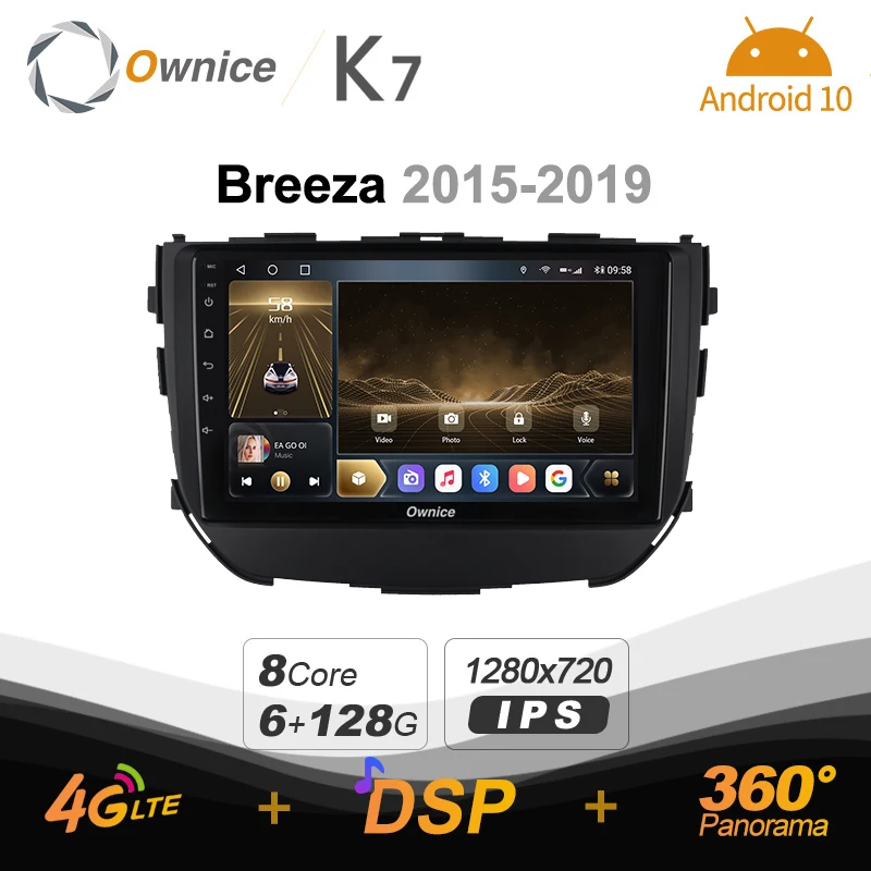

Автомобильный радиоприемник K7 Ownice 6G + 128G Android 10,0 для SUZUKI breза 2015 - 2019 мультимедийный DVD аудио 4G LTE GPS Navi 360 BT 5 Carplay