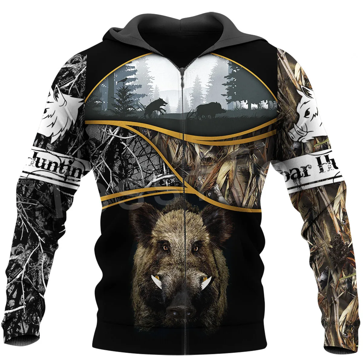 

Tessffel Boar Hunter Animal Hunting Camo Tattoo Pullover NewFashion Tracksuit LongSleeve 3DPrint Streetwear Hoodies Men/Women D6
