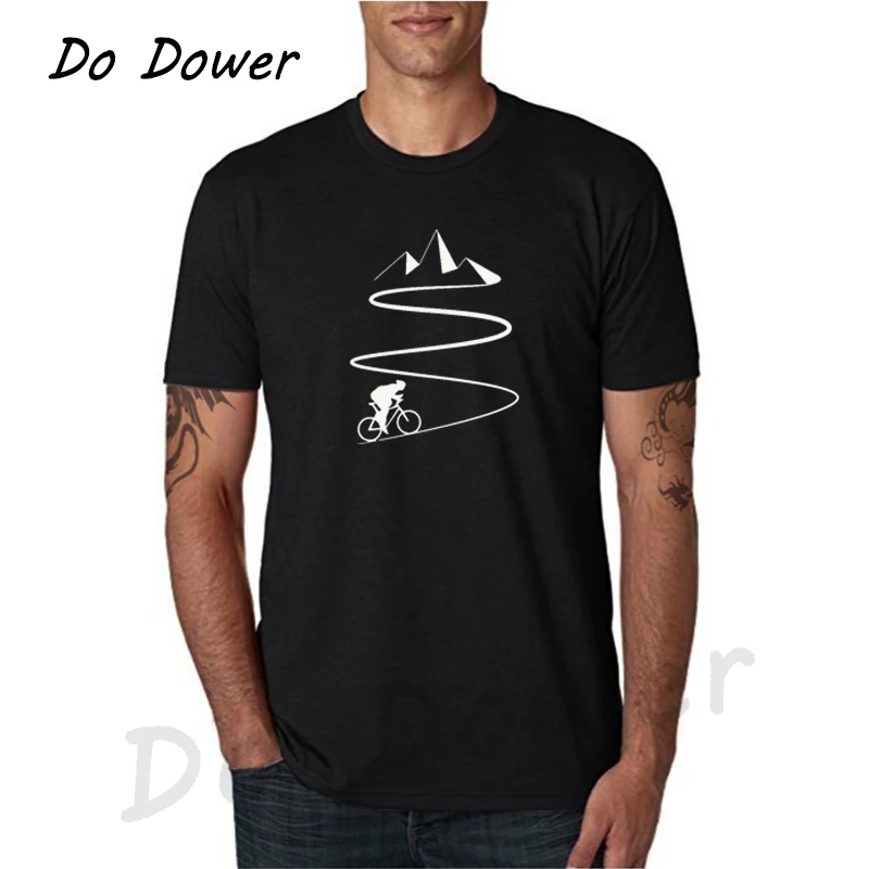 Горный велосипед сердцебиение забавные байкерские футболка на заказ с коротким