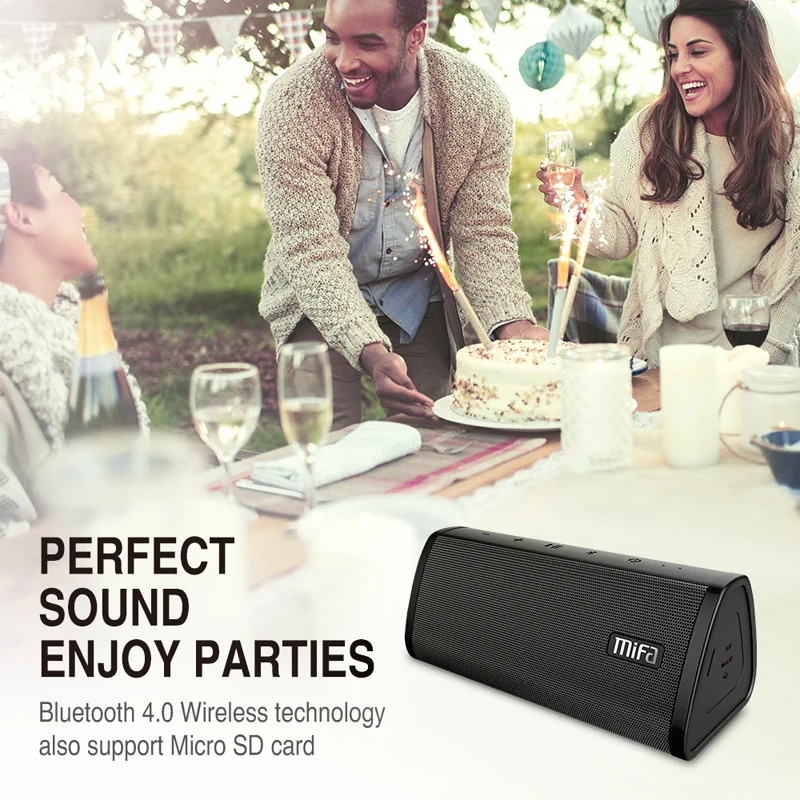 

MIFA A10 Bluetooth speaker wireless portable stereo sound big power 10W system MP3 music audio AUX with MIC for android iphone