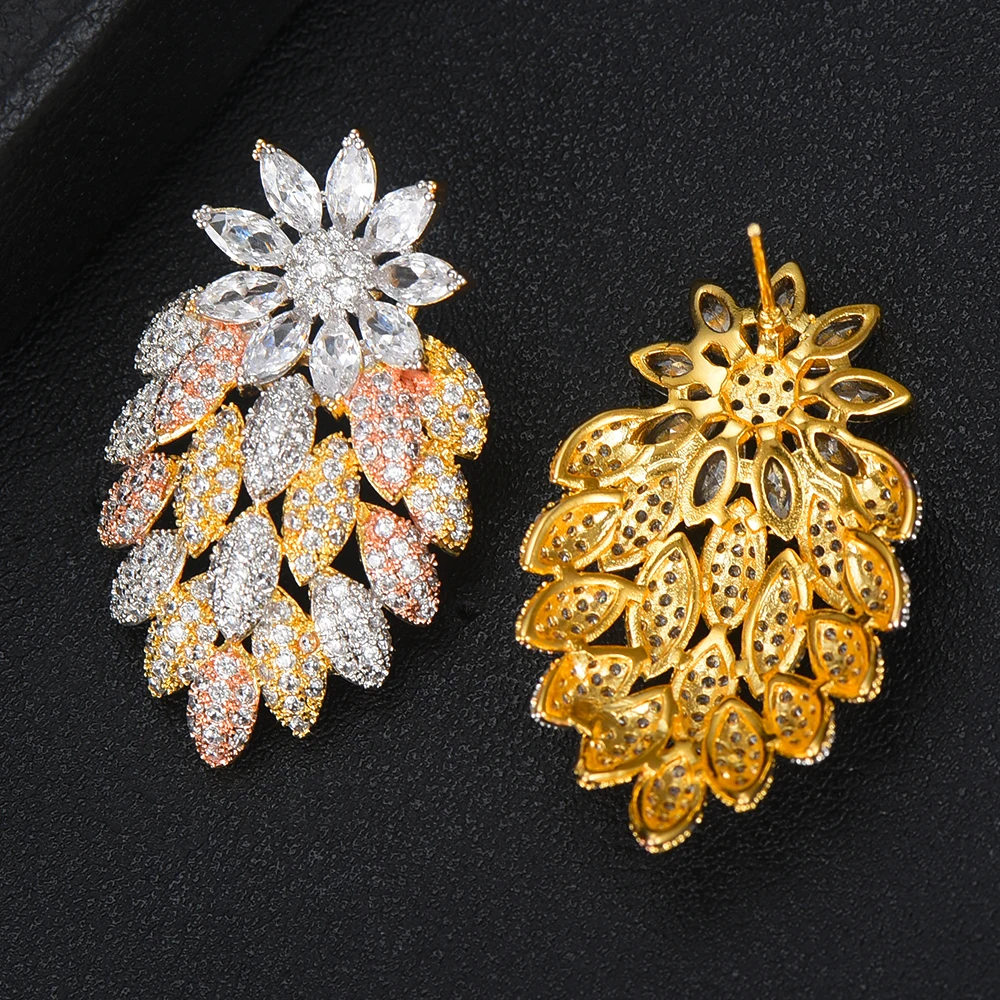 

SISCATHY 2020 Luxury Waterdrop Long Dangle Earrings for Women Wedding Full Micro CZ Cubic Zircon Dubai Indian Earrings Bohemia