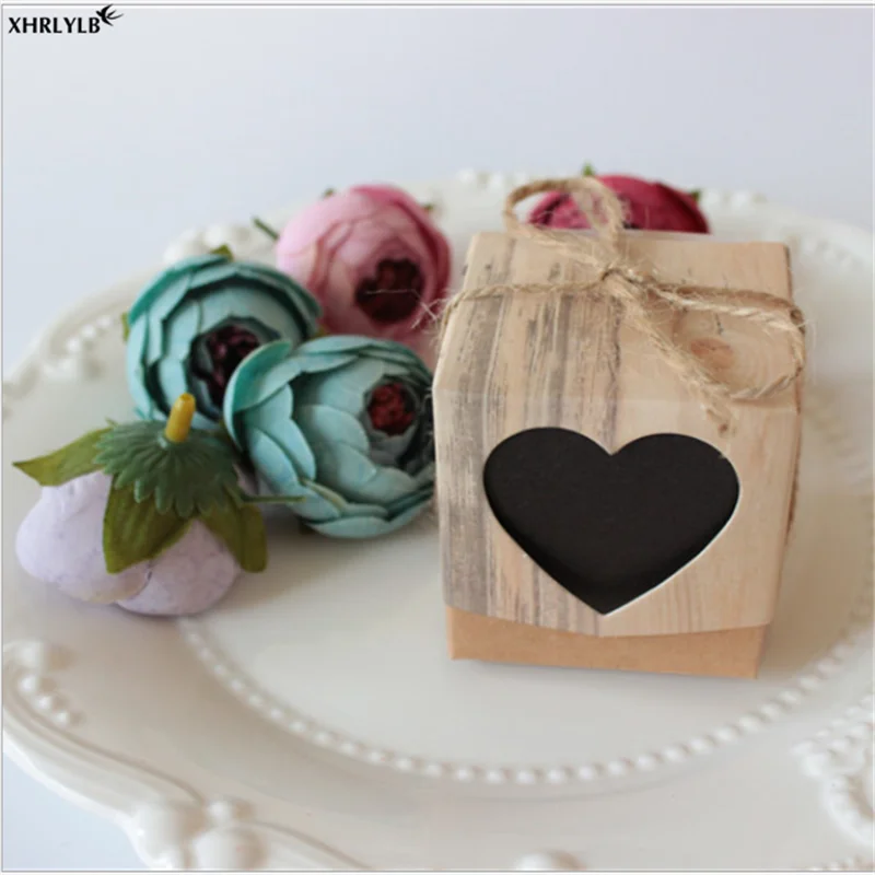 XHRLYLB Retro tree pattern European hollow sugar box wedding decoration candy with hemp rope Christmas party.7z | Дом и сад