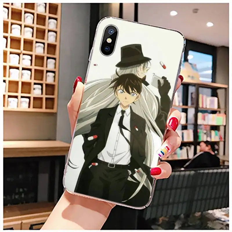 

Anime detective conan Phone Case coque funda shell Transparent for iPhone 11 12 mini pro XS MAX 8 7 6 6S Plus X 5S SE 2020 XR