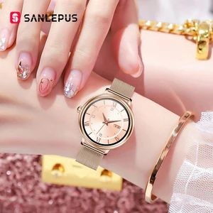 sanlepus 2021 new fashion womens smart watch luxurious smartwatch for android apple christmas gift for wife girlfriend lover free global shipping