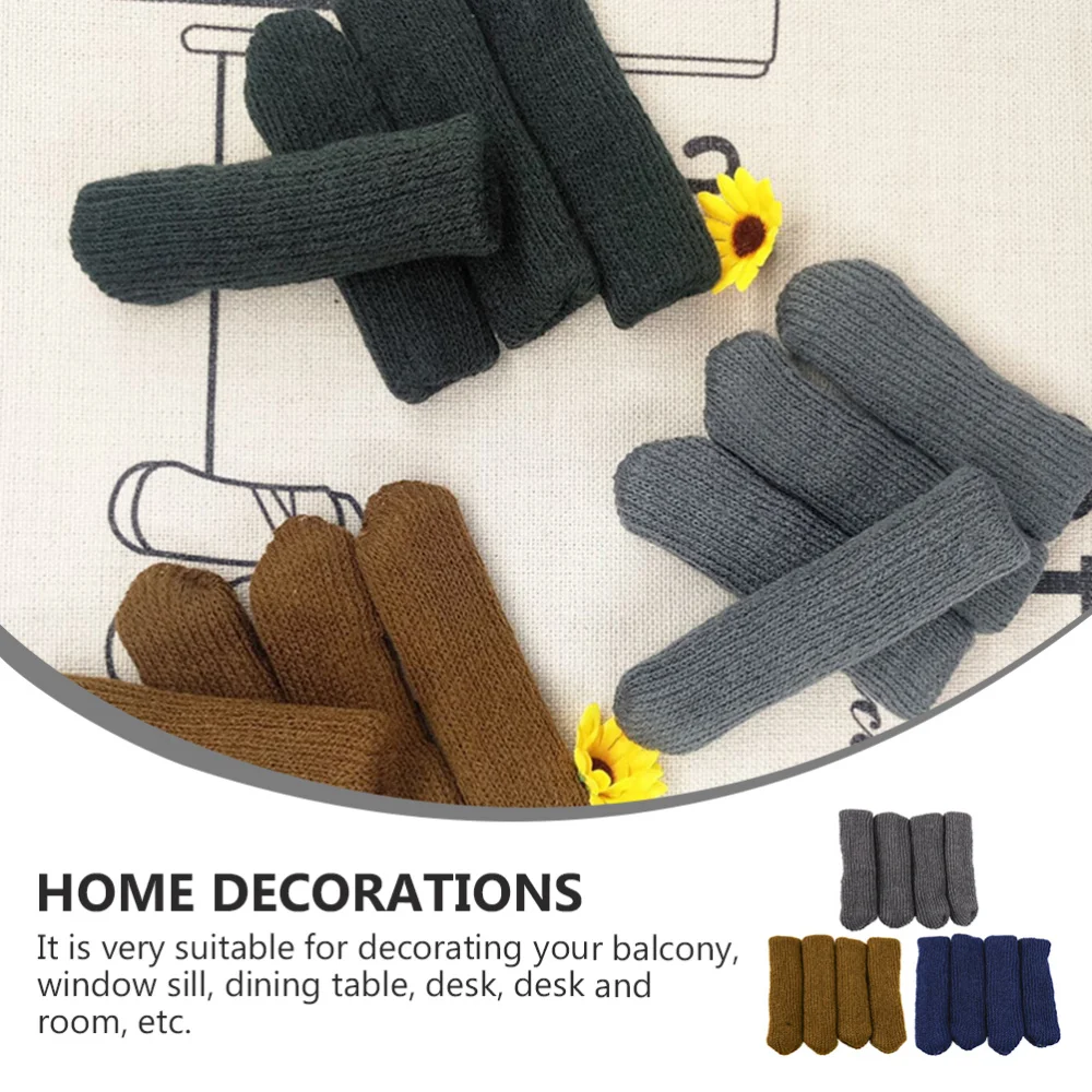 

3 Sets of Chair Foot Covers for Wood Floor Protection Chair Leg Socks