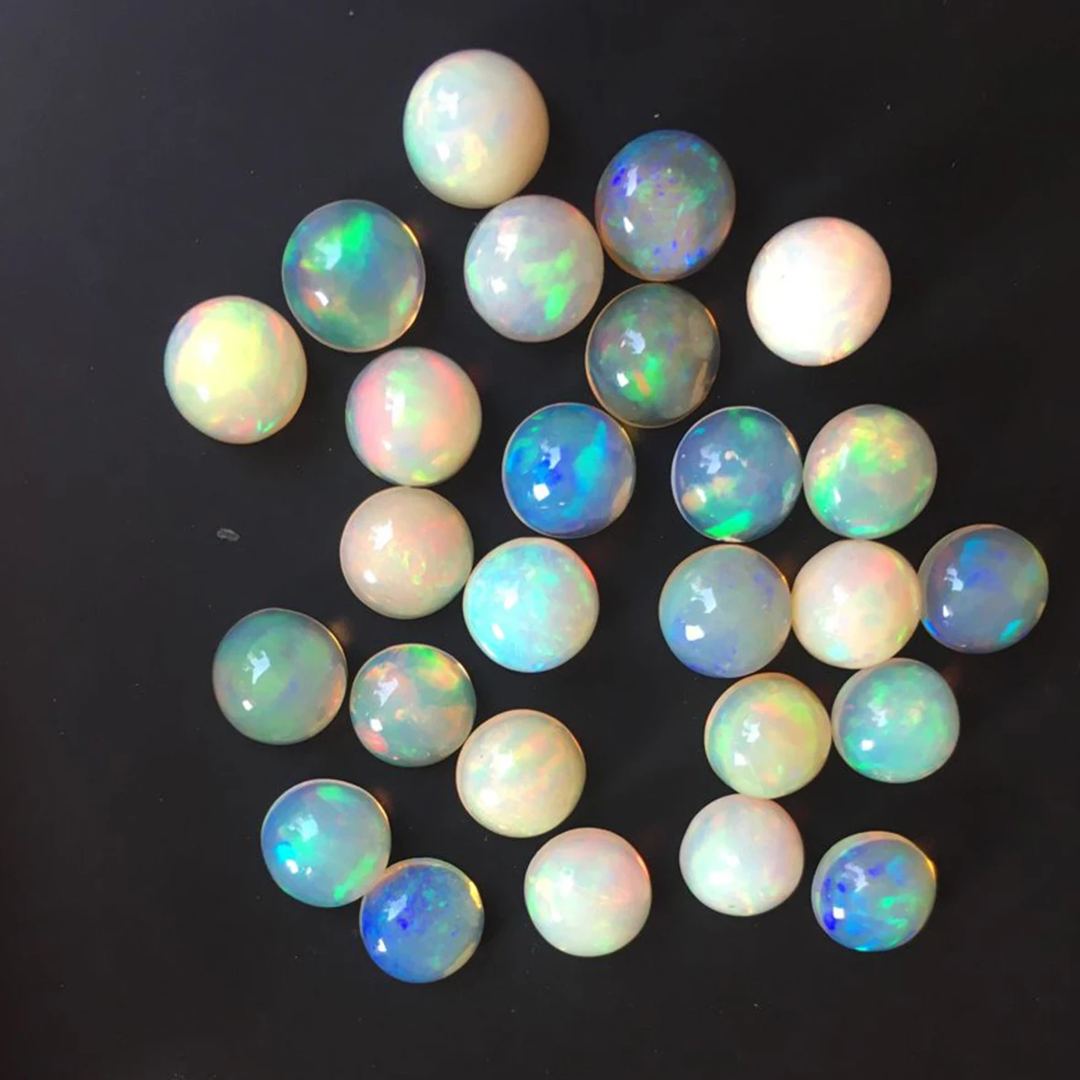 

2.5X2.5 mm 3 Piece Ethiopian Cabochon Natural Round Opal Loose Gemstone