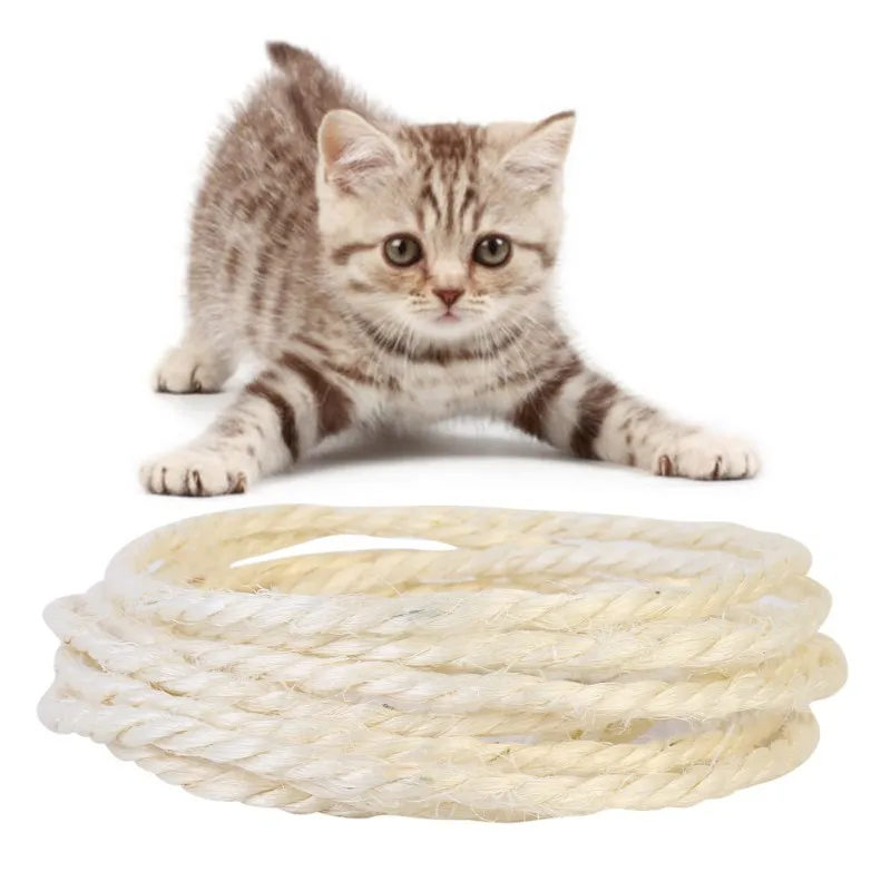 

3/5M Sisal Rope for Cat Tree Climbing Frame DIY Cats Scratching Post Toys Desk Foot Chair Legs Binding Rope for Cat Sharpen Claw