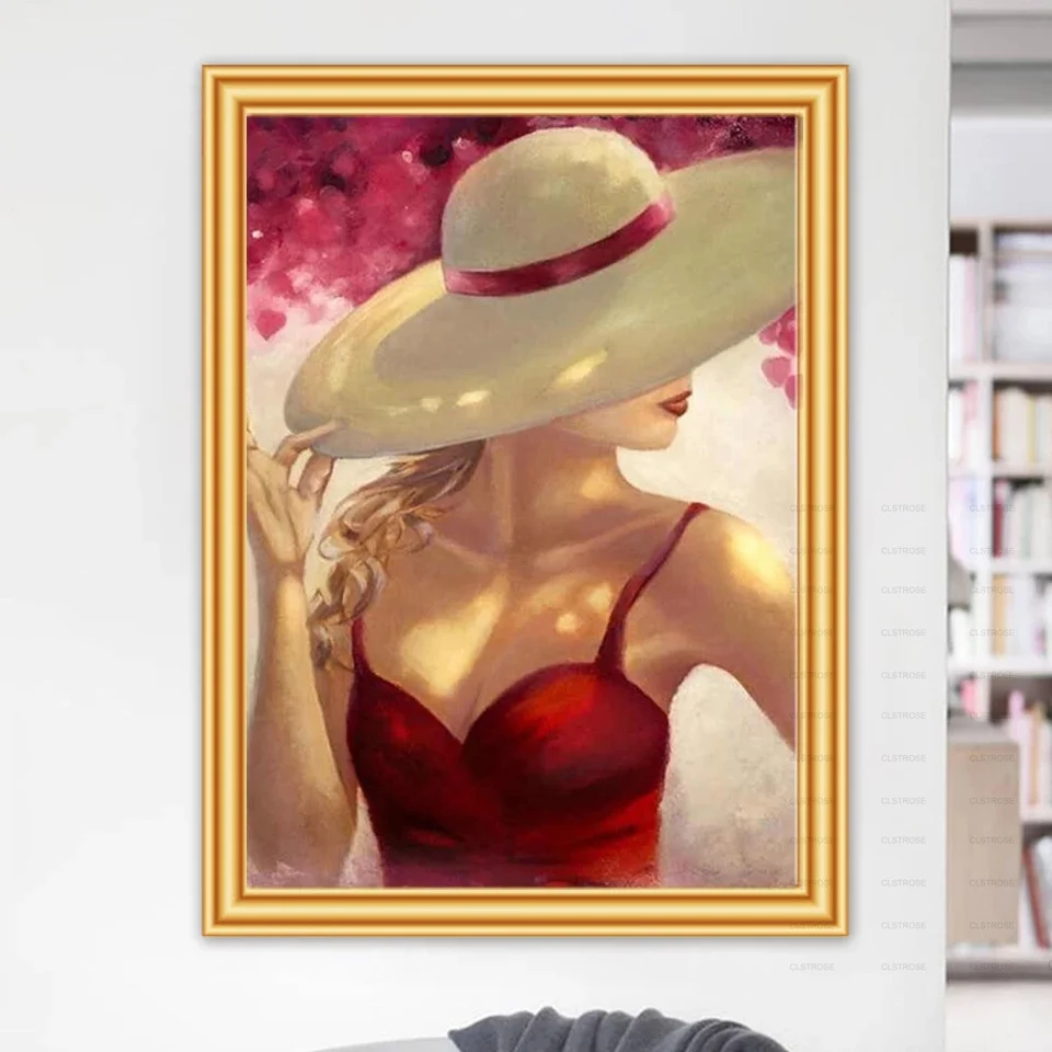 

Diamond Painting Diy 5D European Style Acrylic Material Retro Atmosphere Temperament Beauty Background Poster Living Room Wall