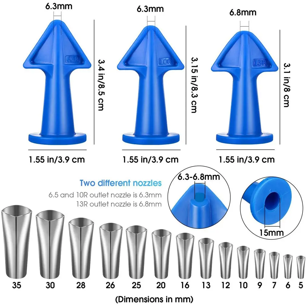 

17 Pcs/set Caulk Nozzle Scraper Set Reusable Sealant Angle Scraper Silicone Grout Caulk Tools for Kitchen Bathroom and Window