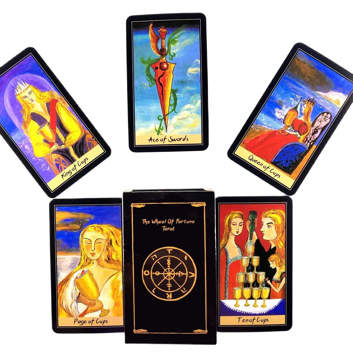 

Latest High Quality The Wheel Of Fortune Tarot Cards Fortune Guidance Telling Divination Deck Board Game Leisure Party 78 Pcs