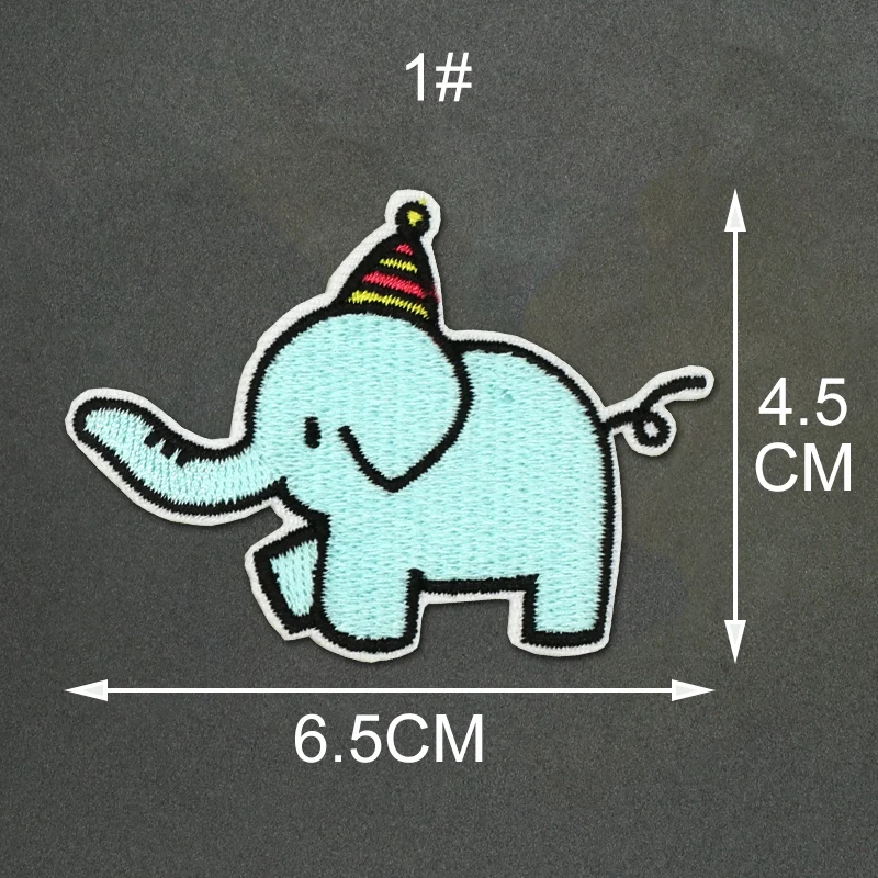 6 шт. аминовая Вышивка Животных Мультяшные железные нашивки для одежды детские