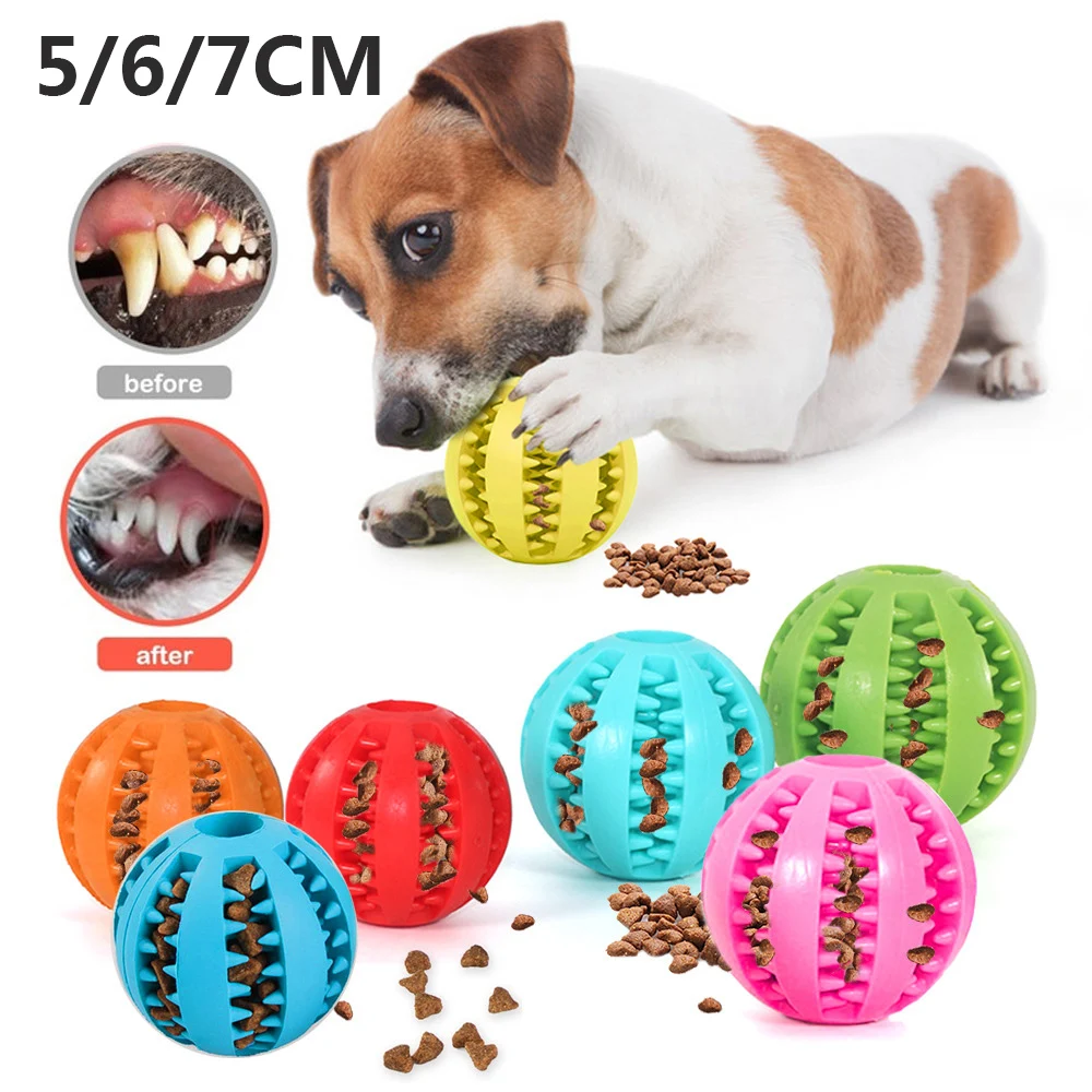 

Toys For Dogs Ball Interactive Toys For Small Breeds Dog Supplies Chew Toy Balls For Puppies Teeth Cleaning Rubber Dog Ball Toy
