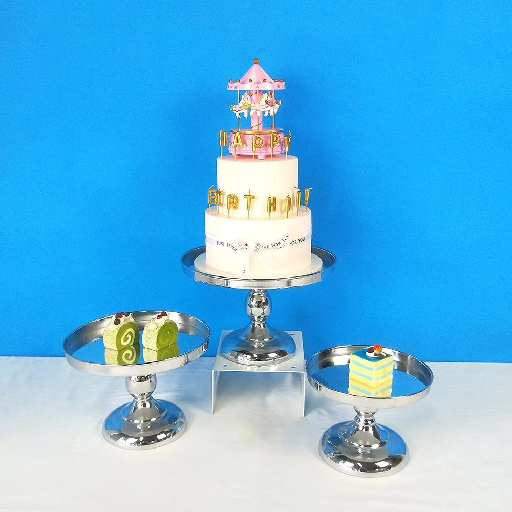 Tobs mirror cake stand tower Electroplating sliver Wedding Decoration 2&amp3 Tier Cupcake Display Gold Metal Stand | Дом и сад