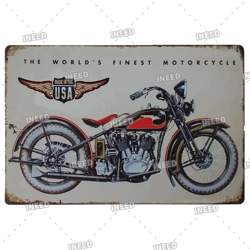 Vintage Triumph Motorcycle Tin Signs Wall Sticker Art Home Decor with British Flag Metal Logo image 3