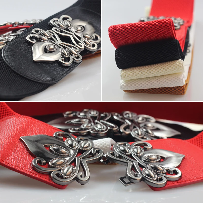 Винтажный широкий корсет пояс для женщин эластичные черные белые дамские ремни