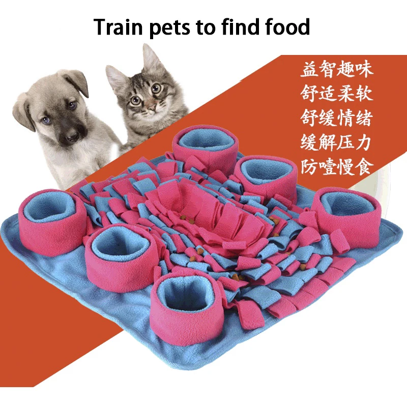 

Pet Dog Mat Pet Sniffing Training Blanket Detachable Fleece Pads Dog Mat Relieve Stress Nosework Puzzle Toy