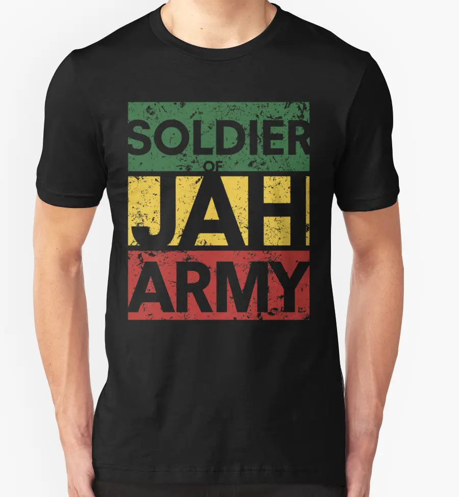 Парная футболка армейская с солдатом JAH JAMAICA MARLEY RASTA LION WEED HIGH новинка мужская