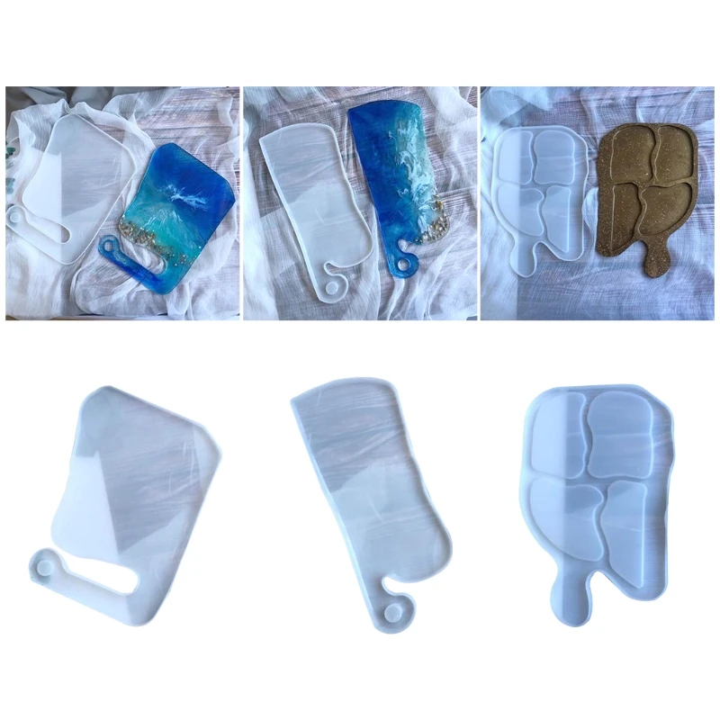 

DIY Crafts Home Decoration Casting Tool Handle Tray Fruit Plate Silicone Mould Crystal Epoxy Resin Mold