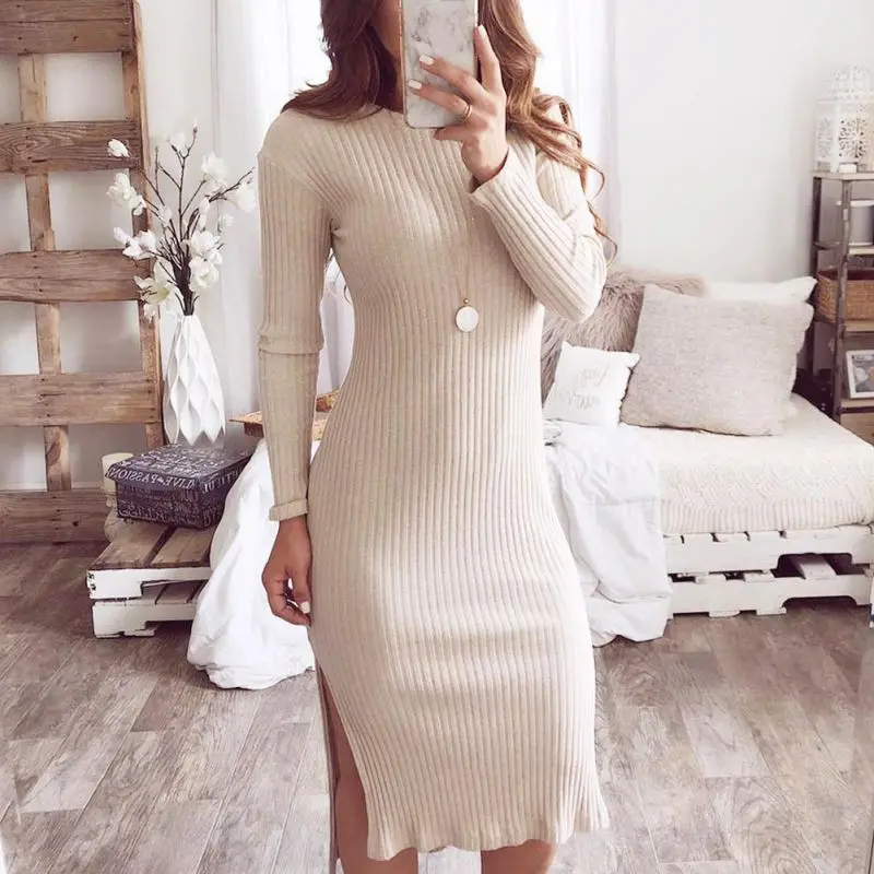 Сексуальные бандажные трикотажные облегающие длинные платья Элегантное