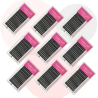 lucky lash korea pbt 16rows b c d curl eyelash extension false individual lashes hand made faux mink eyelashes for extensions