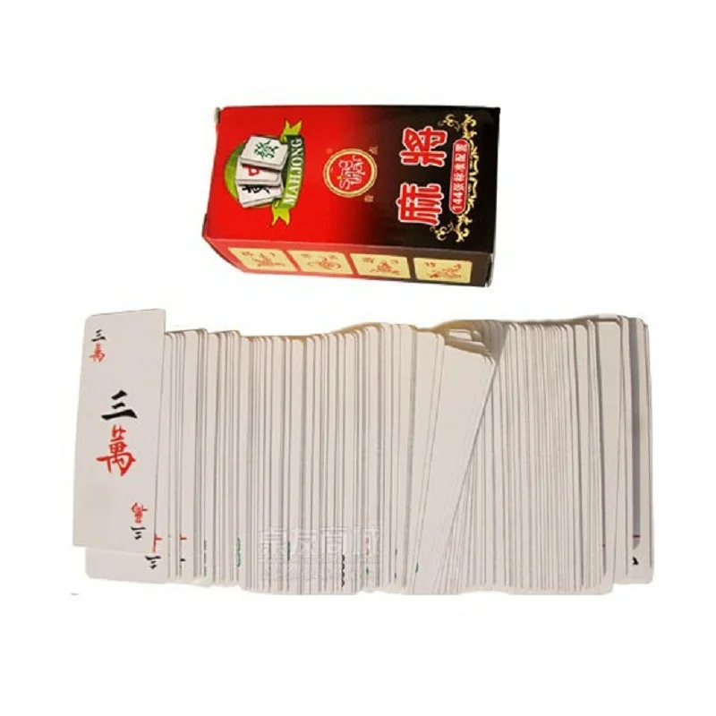 Paper portable Mini Mahjong Playing Cards game 148 cards & 2 dice Chinese Traditional mahjong Board | Спорт и развлечения