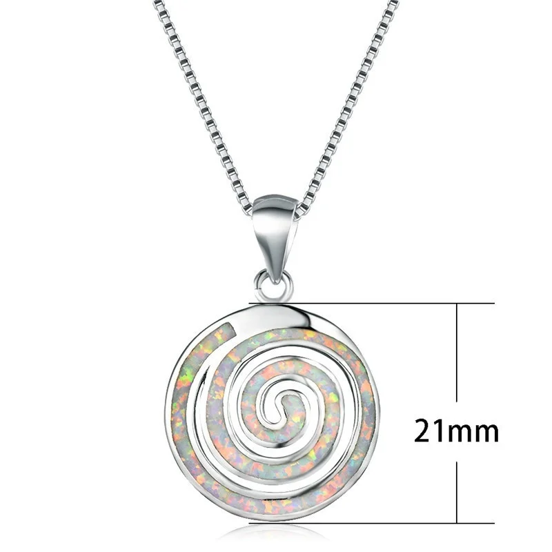 

Spiral Bridal Wedding Jewelry Pendant Necklace Fashion Classic Geometric Pendant Women's Holiday Gift Jewelry Wholesale