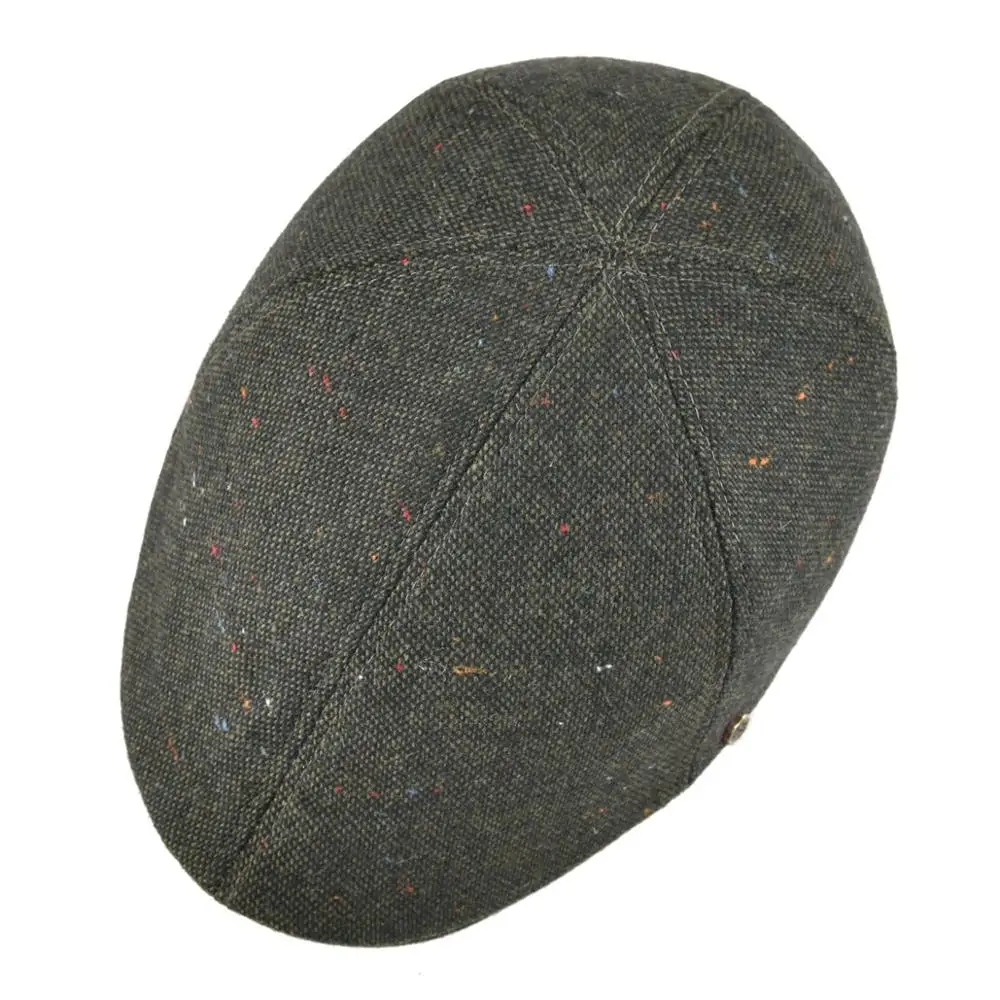 VOBOOM Fall Winter Wool Blend Tweed Flat Cap Men Green Newsboy Caps Warm Cabbies Ivy Hat 180 | Аксессуары для одежды