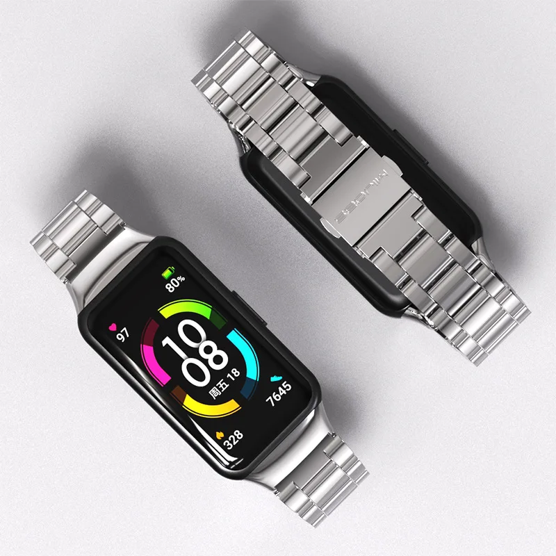 Fashion Stainless steel Watch Strap For HUAWEI HONOR band 6 Fashion Metal band bracelet watchband for HUAWEI 6 band